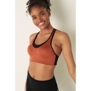 Victoria's Secret PINK Ultimate High Impact Sports Bra Chestnut Spice Brown Sz S